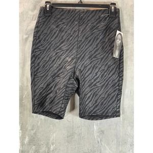 INC X Ade Samuel Women's Zuri Zebra Printed High-Rise Pull-On Biker Shorts SZ S